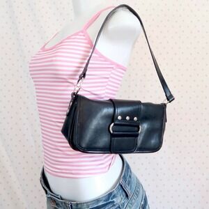 vintage fairweather black shoulder bag y2k 2000s purse